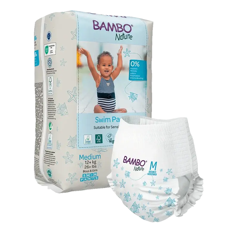 Couches à eau Bambo Nature Taille M (+12G), 12 pièces