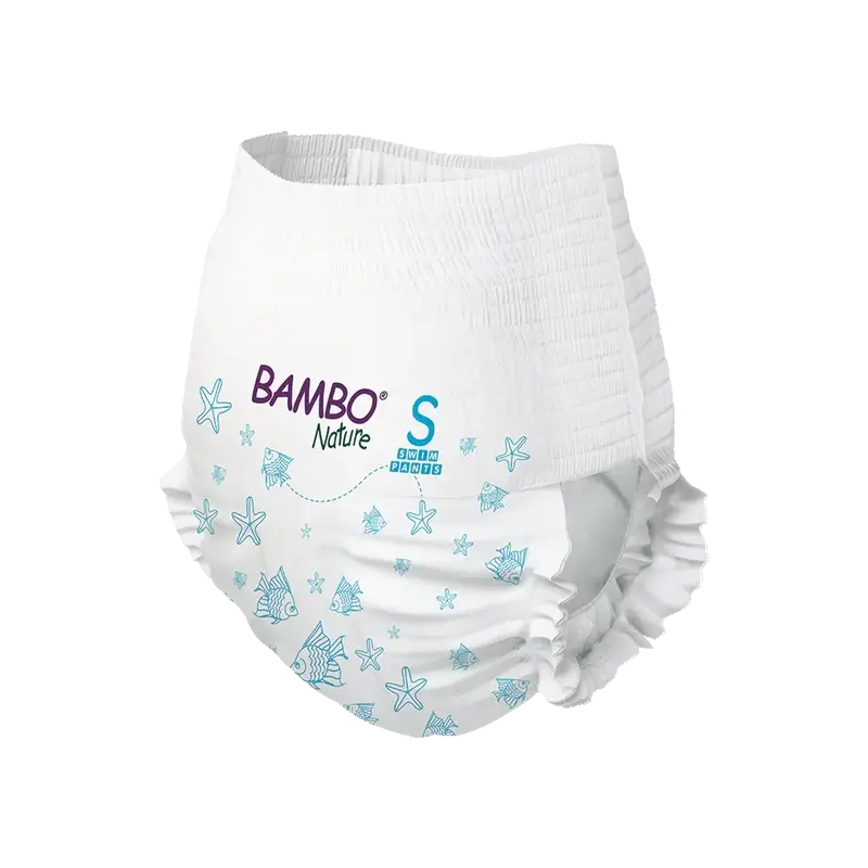 Couches à eau Bambo Nature Taille S (7-12Kg), 12 unités