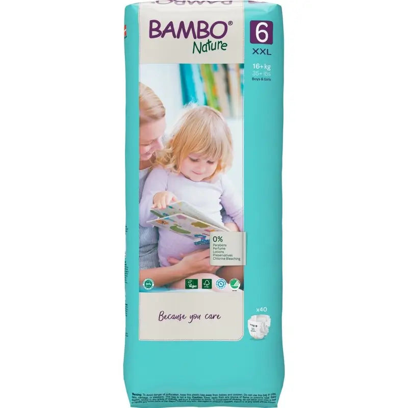 Couches Bambo Nature Taille 6 (16+ Kg), 40 pcs.