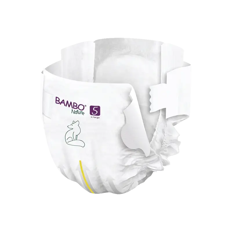 Couches Bambo Nature Taille 5 (12-18Kg), 22 pièces