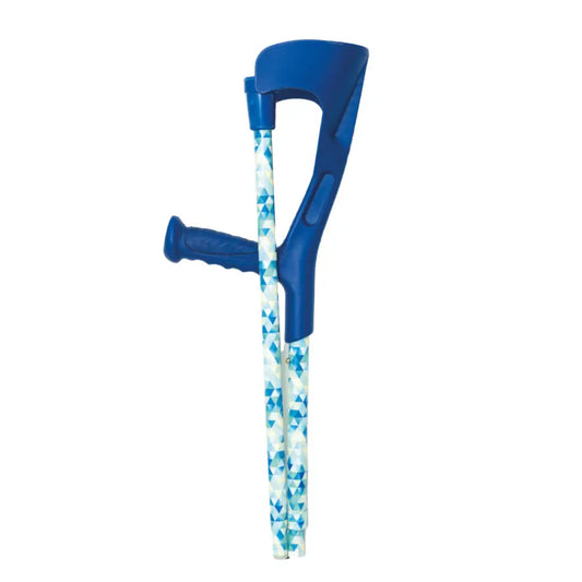 canne anglaise pliable, bleu (paire)