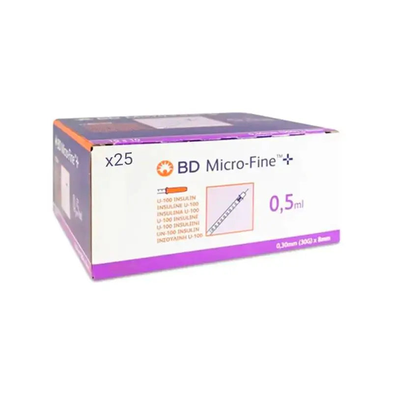 Bd Plastipak Pack Seringue à insuline Microfine 10 unités, 10 x 25 pcs.