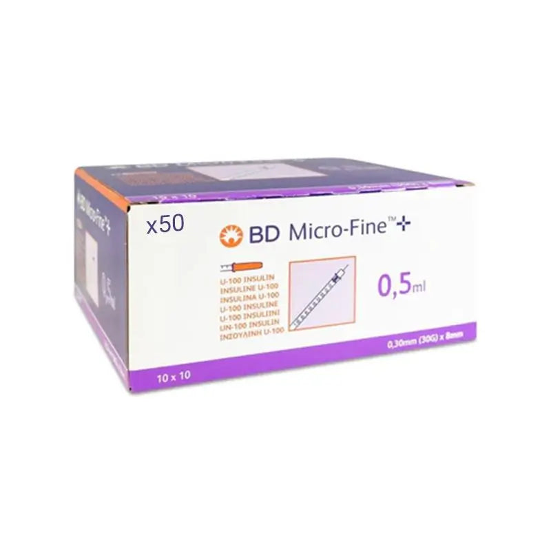 Bd Plastipak Pack Seringue à insuline Microfine 10 unités, 10 x 50 pcs.