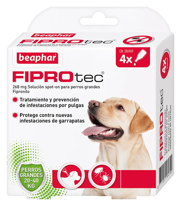 Beaphar Fiprotec Spot On Large Dog 20-40Kg 4 Pip x 2,68 ml