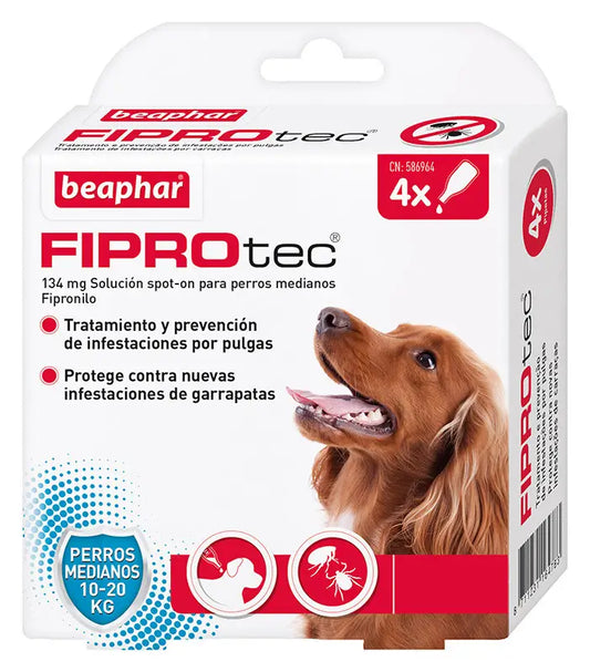 Beaphar Fiprotec Spot On Dog Med. 10-20Kg 4 Pip x 1.34 ml