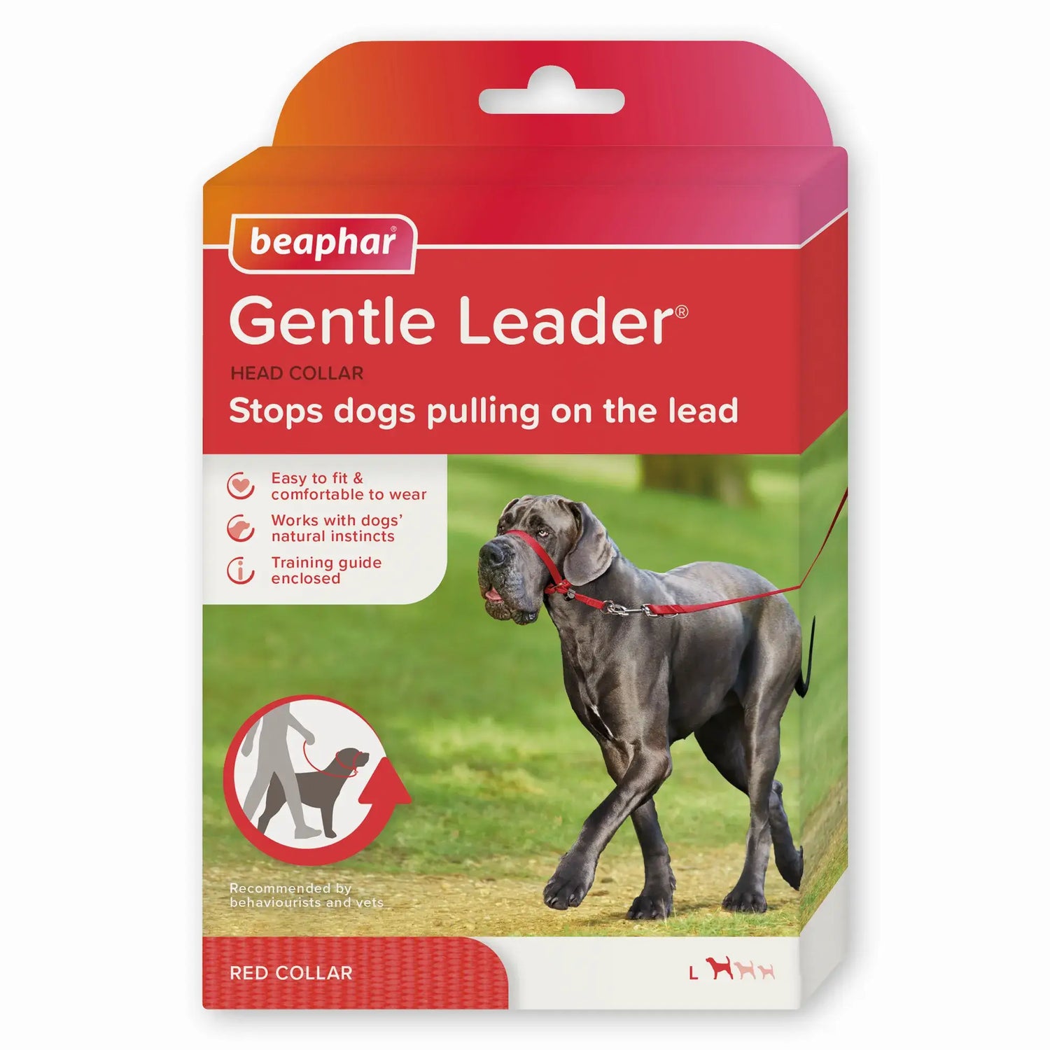 Beaphar Gentle Leader Taille L Rouge, 1 pièce