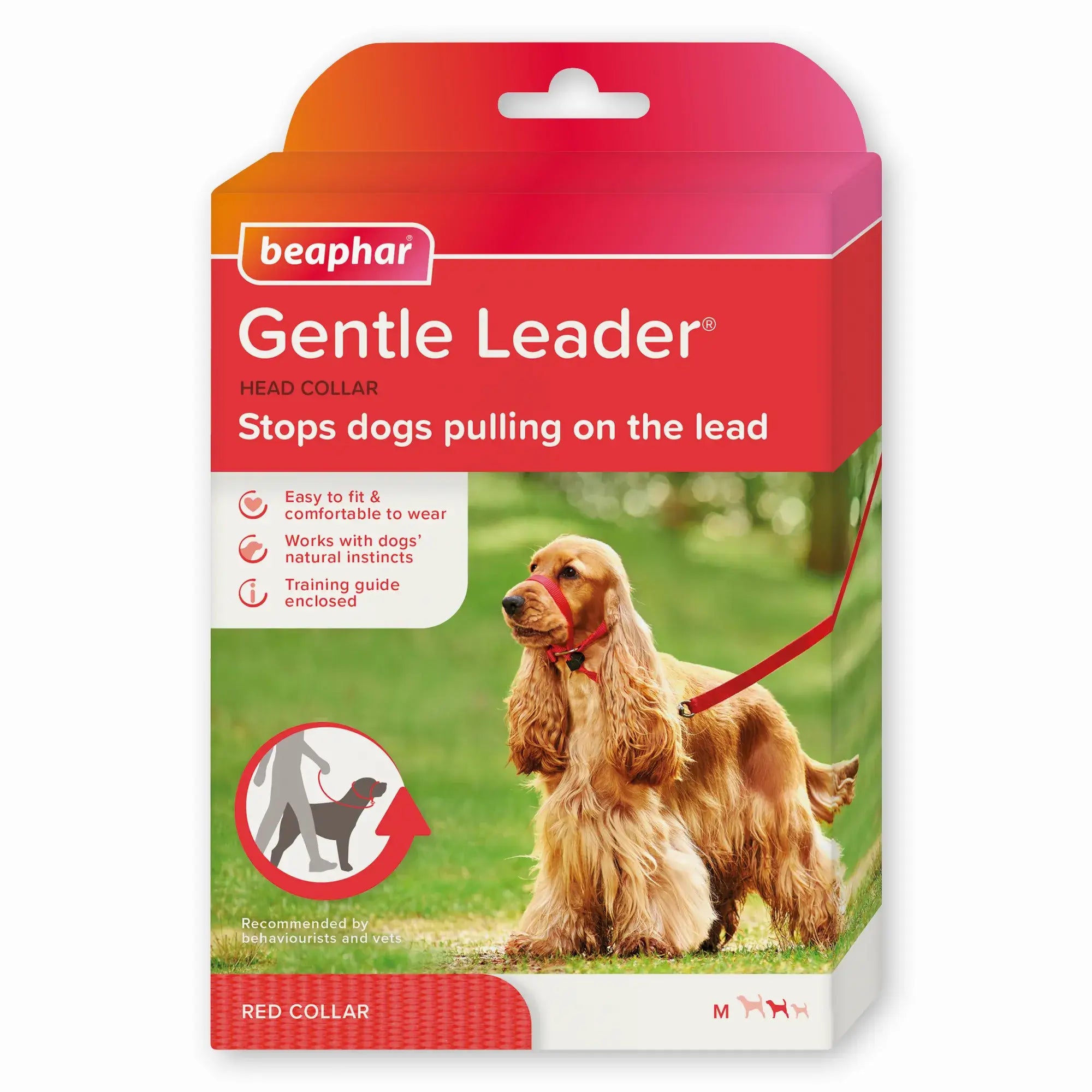 Beaphar Gentle Leader Taille M Rouge, 1 pièce