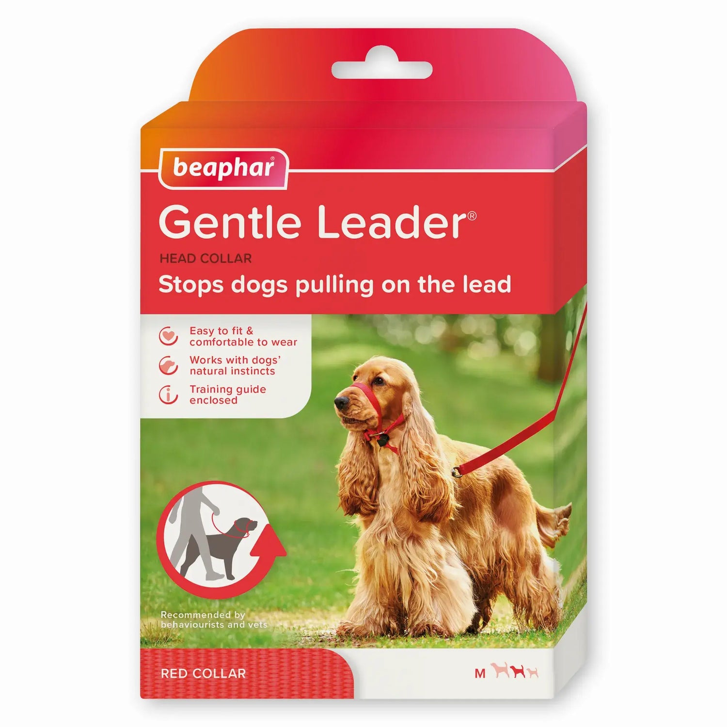 Beaphar Gentle Leader Taille M Rouge, 1 pièce
