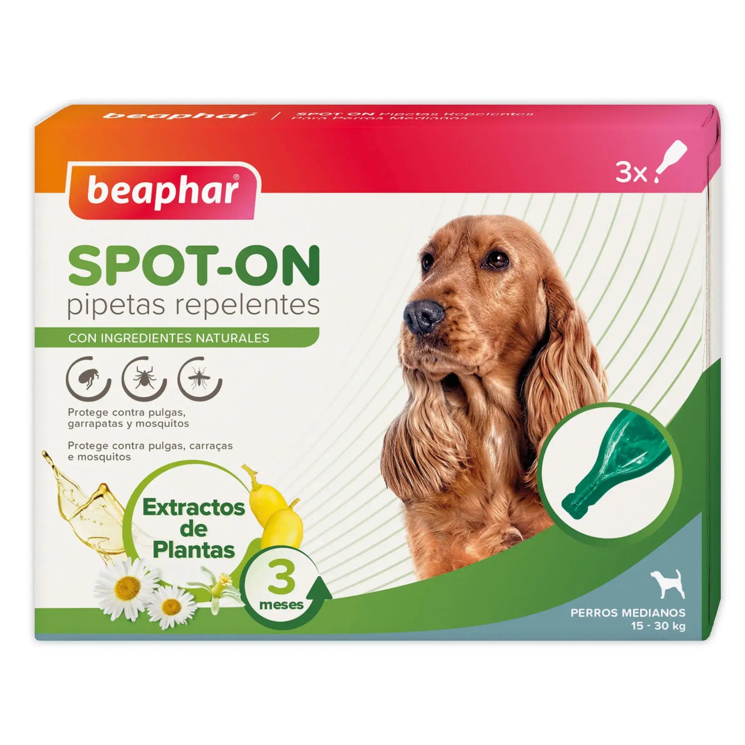 Beaphar Repulsive Antiparasitic Dog Med Pipettes, 3x2 ml