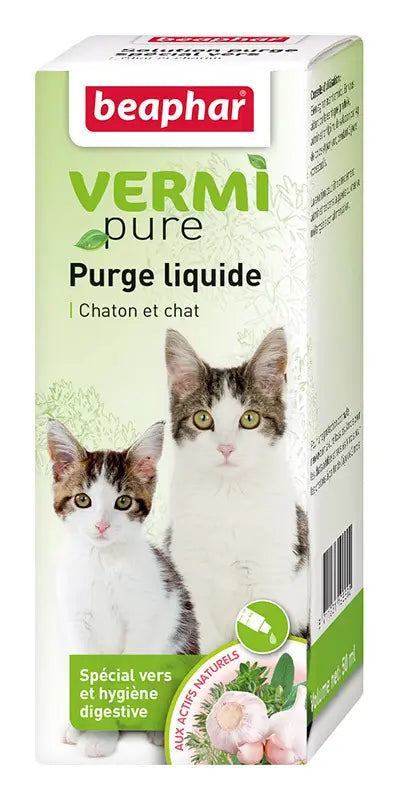 Beaphar Vermipure Natural Internal Antiparasitic Cat Sol.50 ml