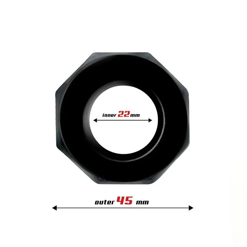 Beast Rings Anneau de pénis polygonal super flexible 2.2 Cm Noir