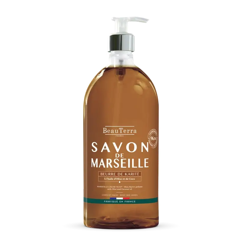 Beauterra Shea Butter Marseille Soap, 1000 ml