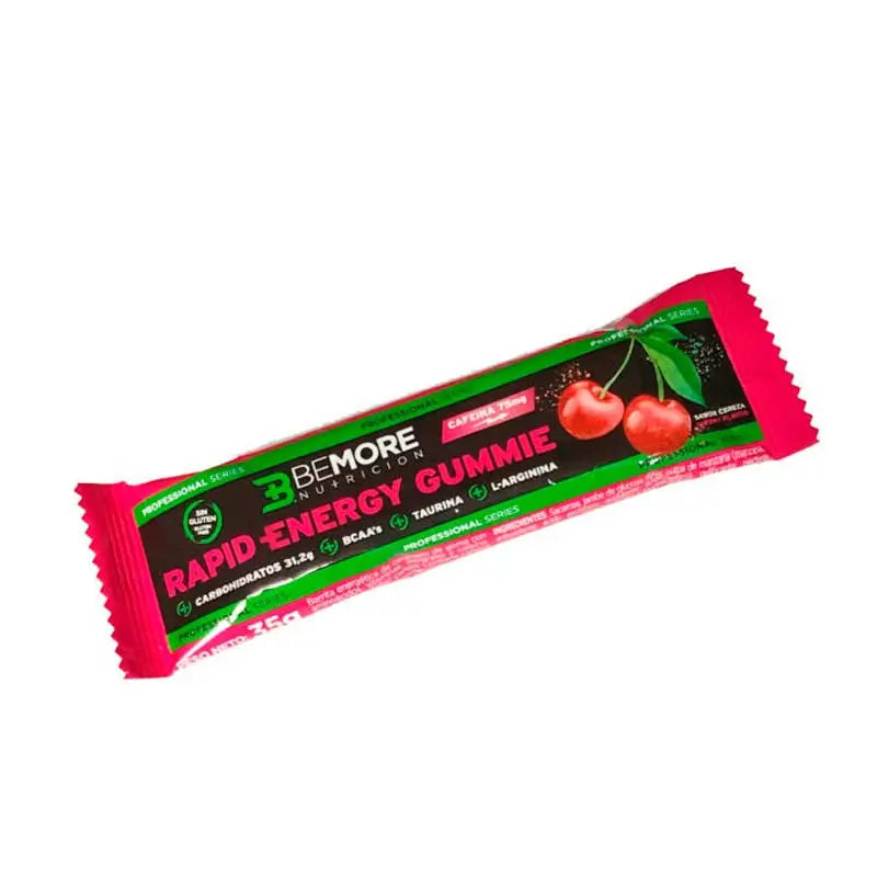 Bemore Nutrition Gummie Bar with Caffeine Cherry Flavour