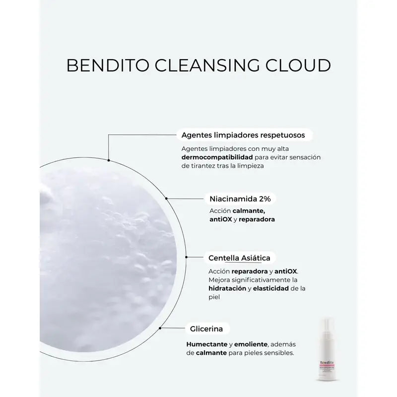 Bendito Cleansing Cloud Mousse nettoyante, 150 ml