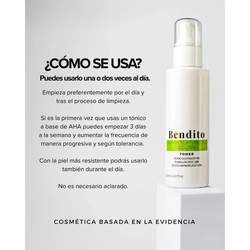 Tonique exfoliant béni Skin Retexturizing & Gl8W, 125 Ml