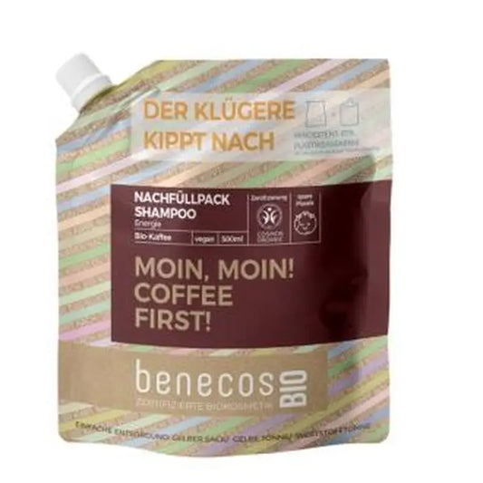 Benecos Energising Coffee Shampoo Refill 500ml. Bio Vegan
