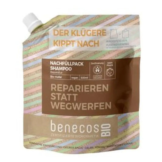 Benecos Oat Repair Shampoo Refill 500Ml. Bio Vegan