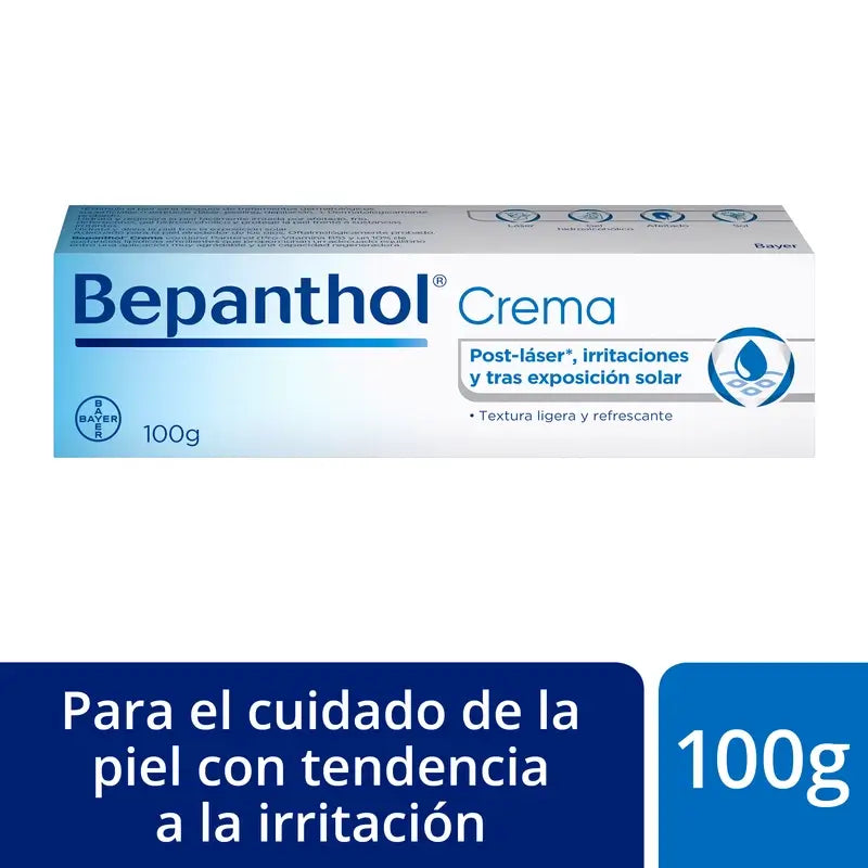 Bepanthol Crème régénératrice post-laser et irritation, 100 gr