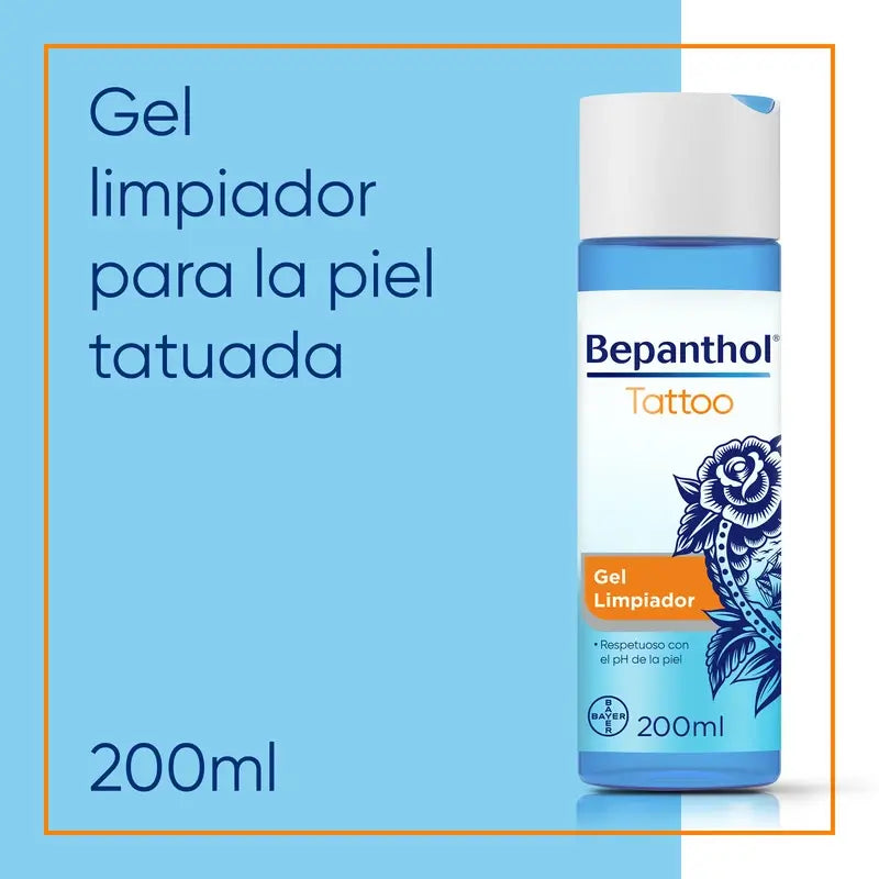 Gel nettoyant Bepanthol Tattoo, 200 ml