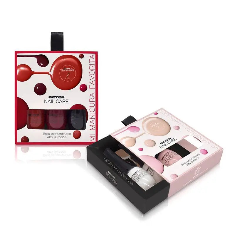 Beter Nail Care Pack 3X Manicure Vernis à ongles Red Lover