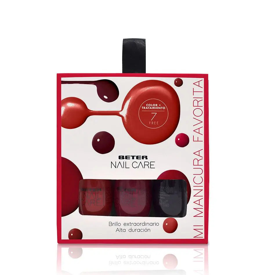 Beter Nail Care Pack 3X Manicure Nail Polish Red Lover