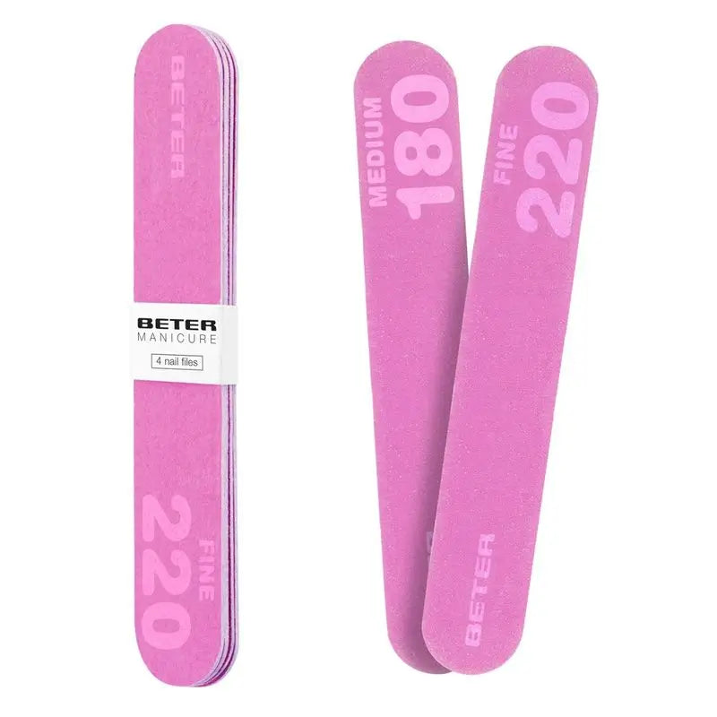 Beter Pack 4X Limes à ongles, fibre de verre 180/220 Grit