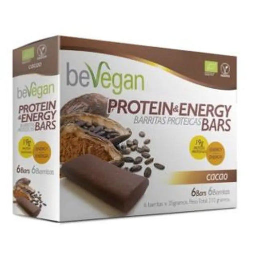 Bevegan Protein Bars-Energy Cacao 6pcs. Bio Sg Vegan