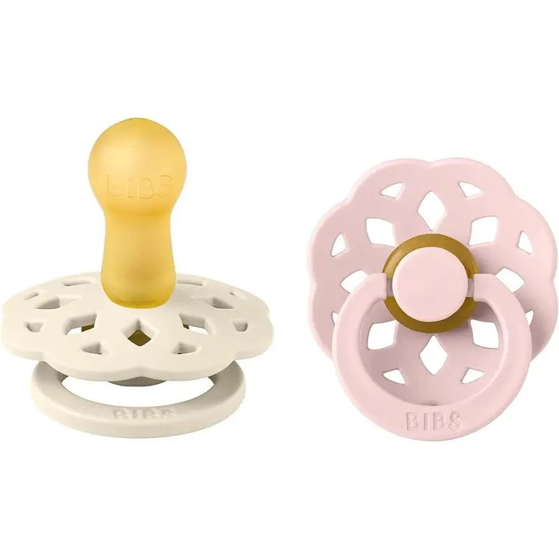 BIBS 2 Boheme Ivory/Blossom Pacifiers 6/18 Months