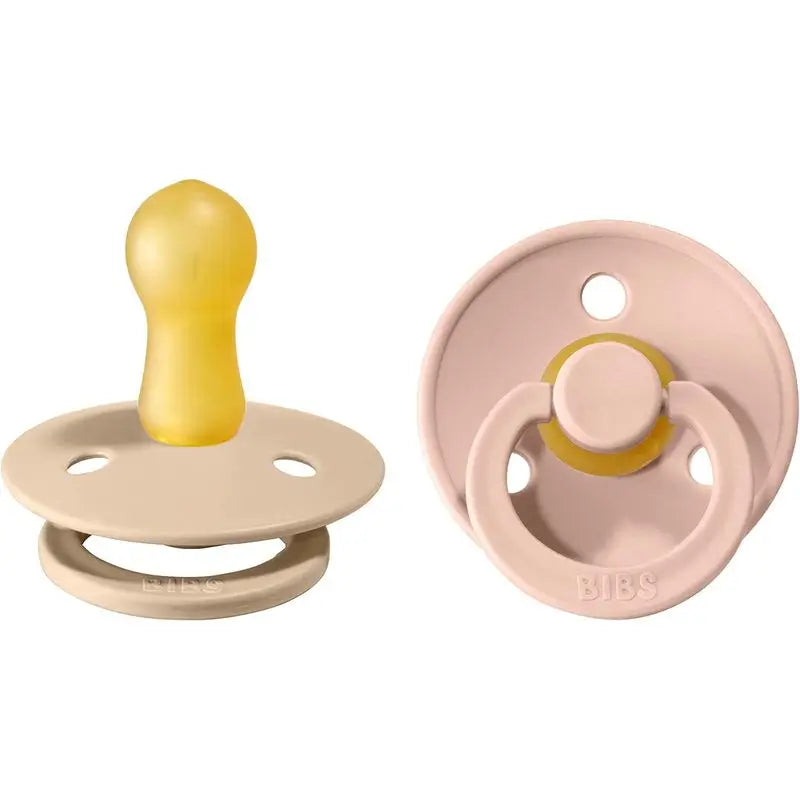 BIBS 2 Soothers Colour Round Blush/Vanilla 6/18 Months