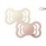 BIBS 2 Soothers Supreme Blush/Ivory Silicone 0/6 Months