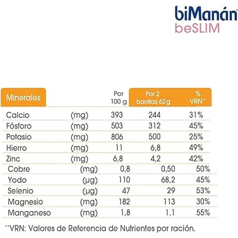 Bimanán Be Slim Peanut Crunchy Bar, 6 unités