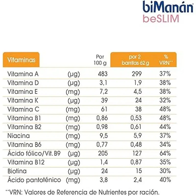 Bimanán Be Slim Peanut Crunchy Bar, 6 unités