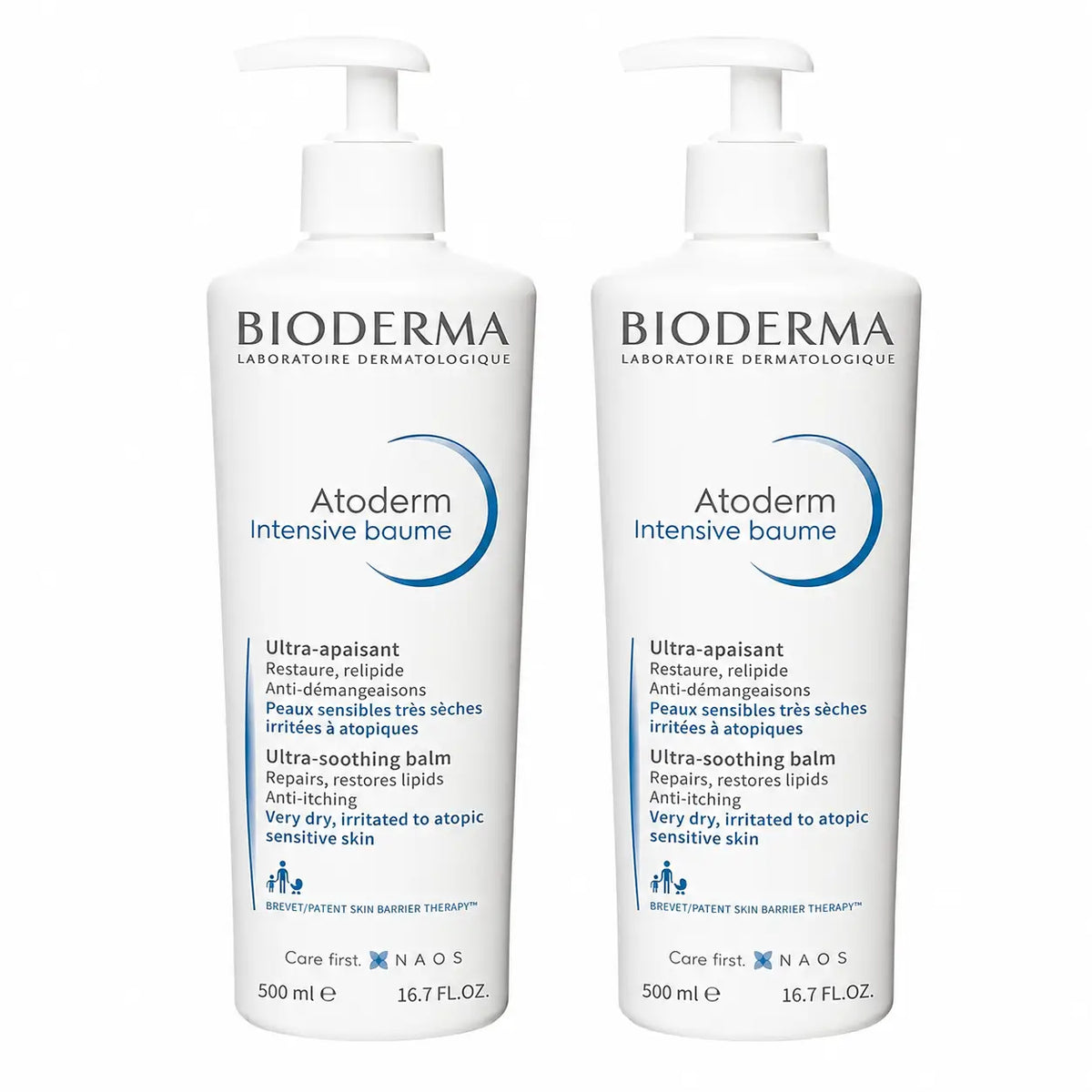 Bioderma Atoderm Intensive Baume 500 ml, lot de 2