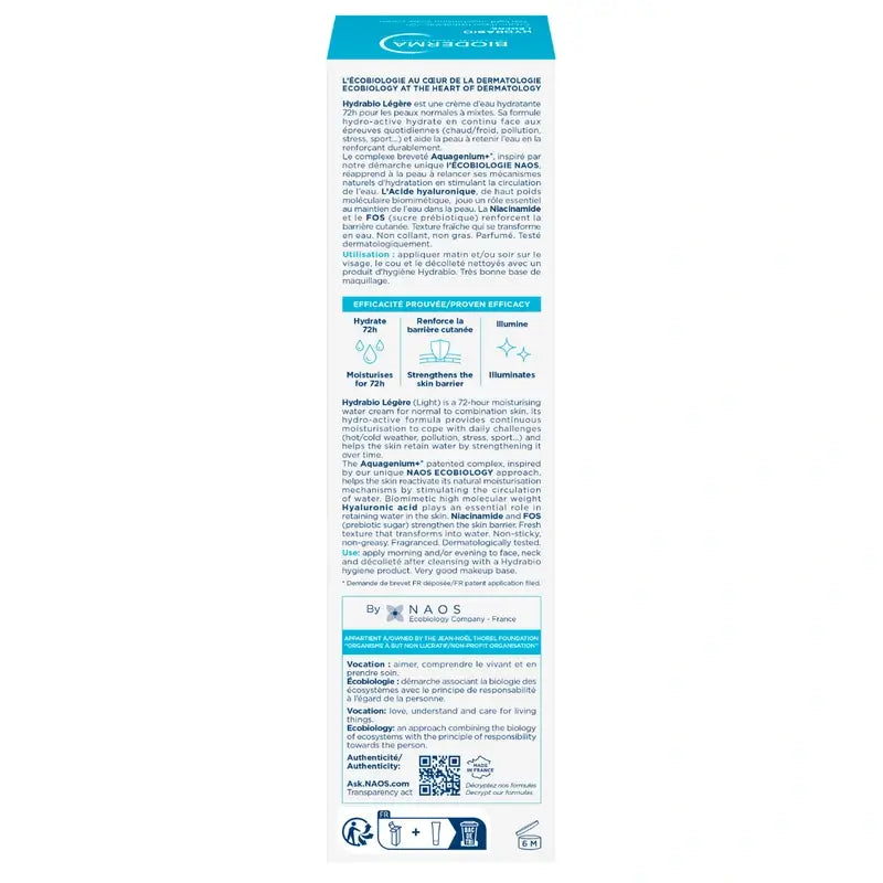 Bioderma Hydrabio Crème Légère, 40 ml