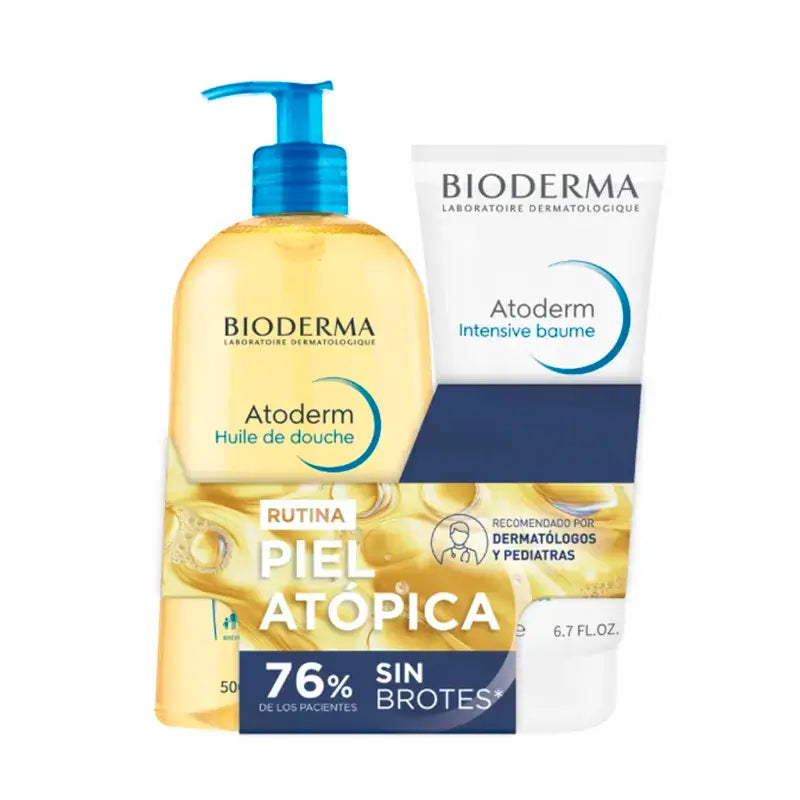 Bioderma Pack Atoderm Ib 200Ml + Shower Oil 500Ml, 2 units