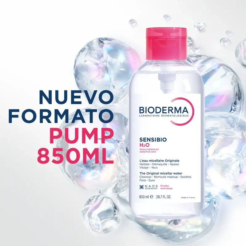 Bioderma Sensibio H2O PUMP Solution Micellaire Peau Sensible 850ml