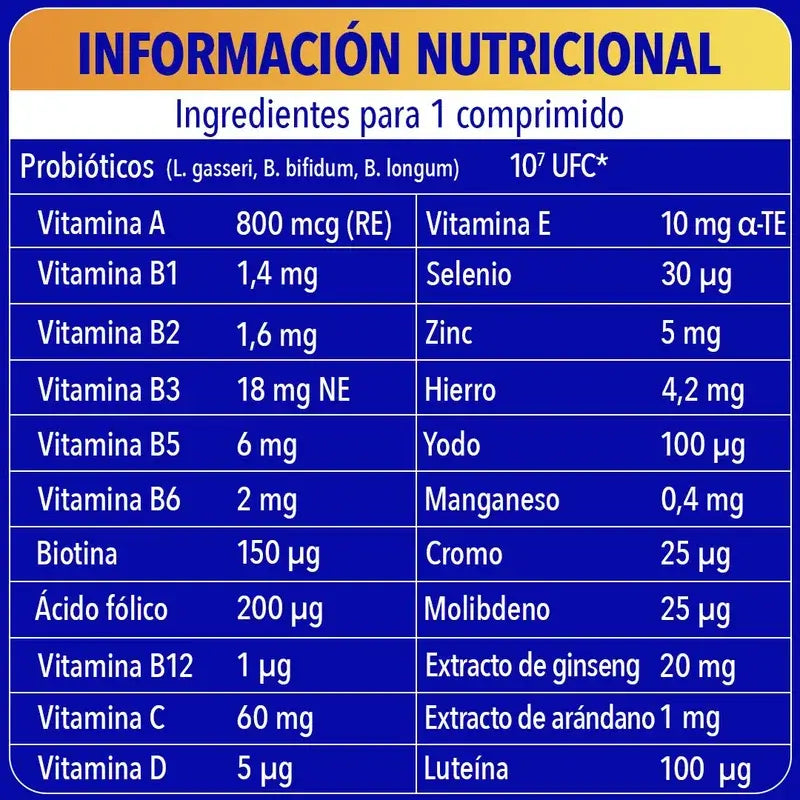 Bion3 Energy 50+ Multivitamines, 30 Comprimés
