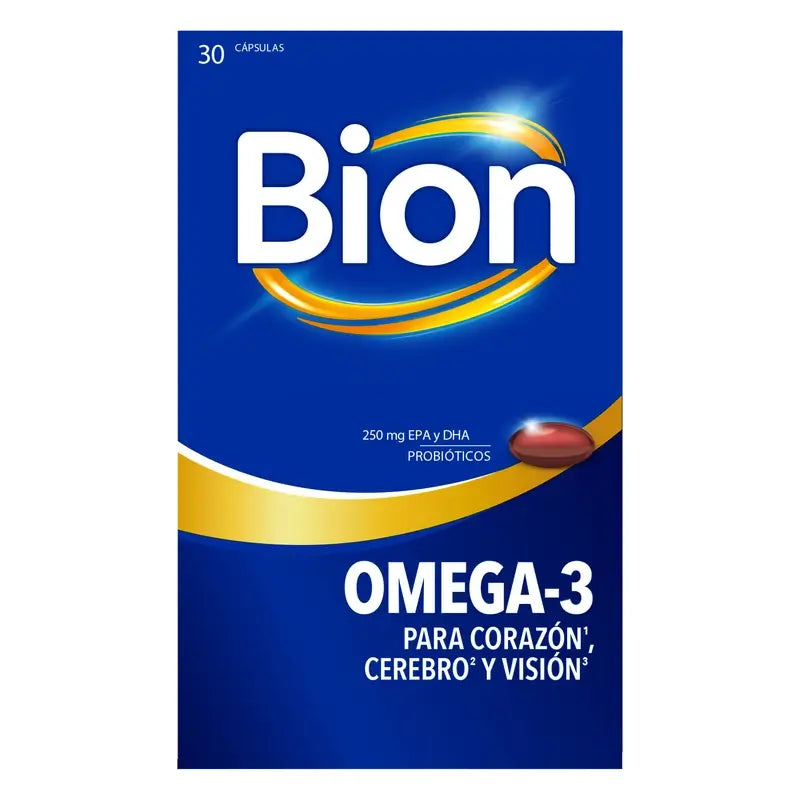 Bion3 Omega-3 avec Probiotiques, 30 gélules