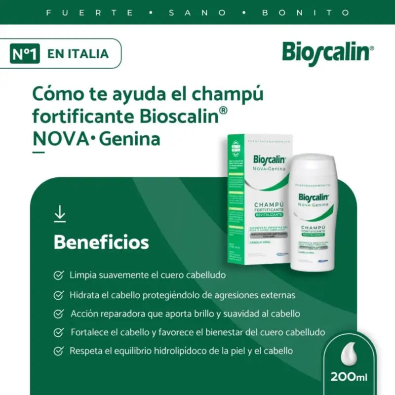 Bioscalin Novagenin Shampooing, 200 ml
