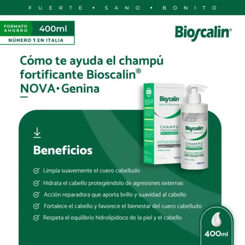 Bioscalin Novagenin Shampooing, 400 ml