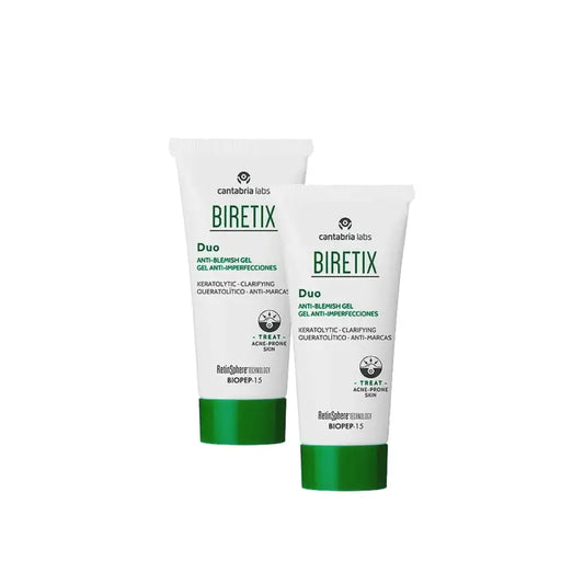 BIRETIX Duo Gel anti-imperfections, lot de 2 x 30 ml