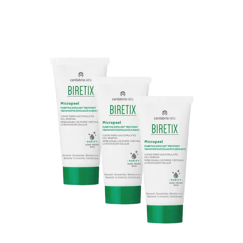 BIRETIX Micropeel, lot de 3 x 50 ml