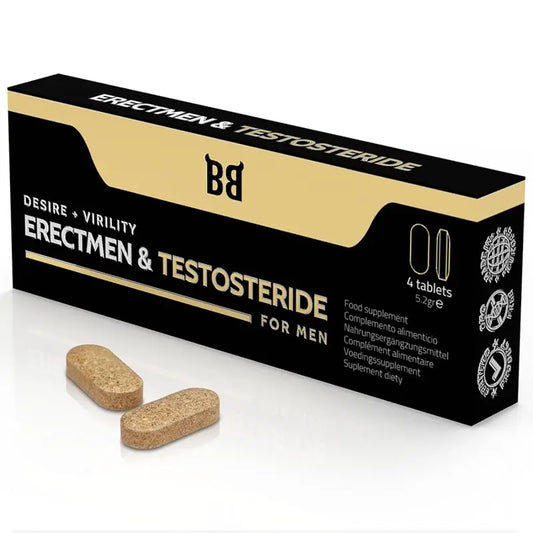 Blackbull By Spartan Erectmen & Testosteride Male Potency & Testosterone 4 Capsules