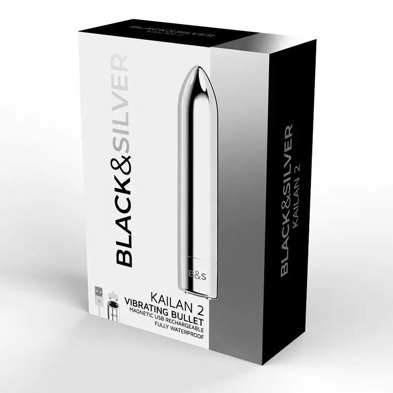 Black&Silver Kailan 2 Vibrating Bullet Argenté