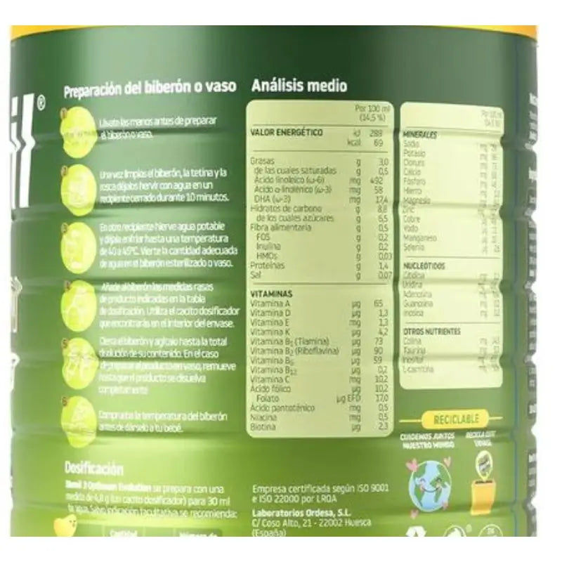 Blemil Optimum Evolution 3 Lait de croissance, 4X1200 g