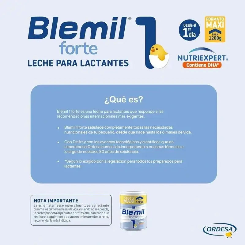 Blemil Plus 1 Forte, paquet de 8 x 1200 grammes