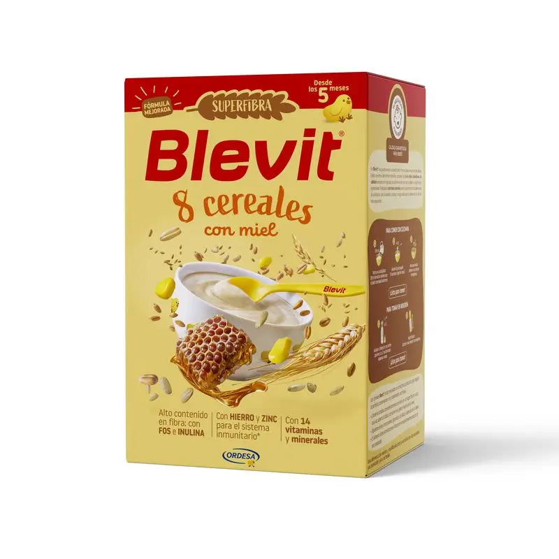 Blevit Baby Food Superfibre 8 Cereals & Honey, 500 grs.