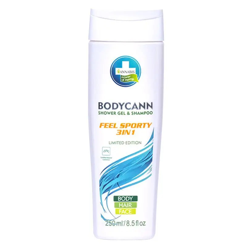 Bodycann Feel Sporty 3 In 1 - Natural & Vegan Hemp Shampoo & Shampoo , 250 ml