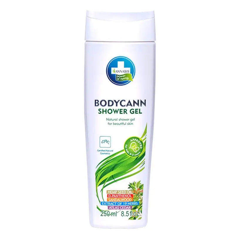 Bodycann Shower Gel - Natural & Vegan Hemp Shower Gel for Bath & Daily Hygiene, 250 ml