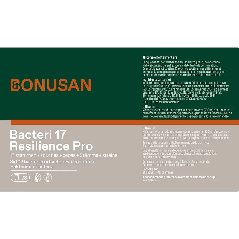 Bonusan Bacteri 17 Expert Resilience, paquet de 4x28 enveloppes